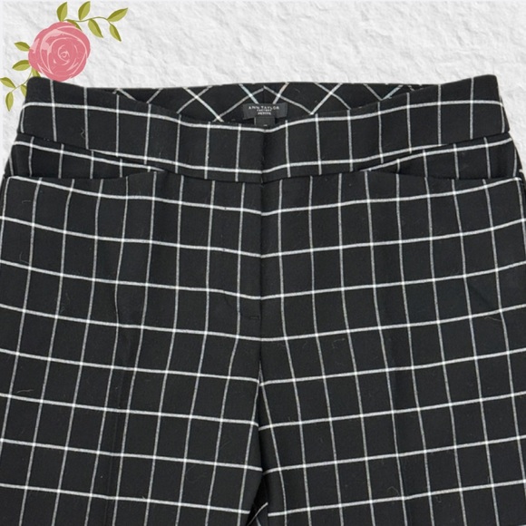 Ann Taylor Graph Check Straight Pants - Picture 3 of 9